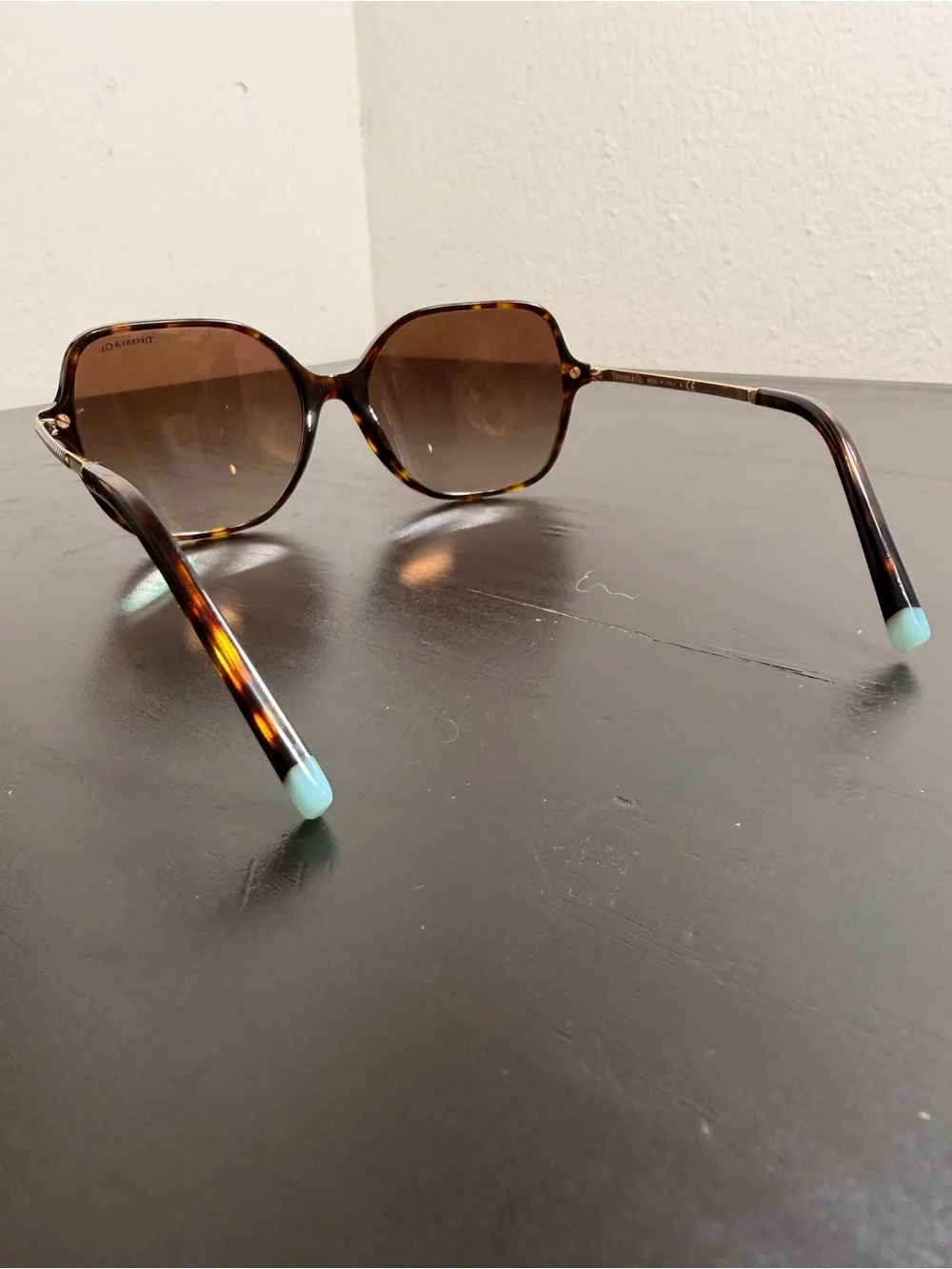Tiffany & Co. TF 4191 Tortoise & Gold Square Sunglasses Brown Gradient 57mm